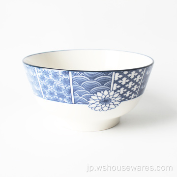 Qinghua Porcelain Pad Printing 6inch Bowl for Weeding